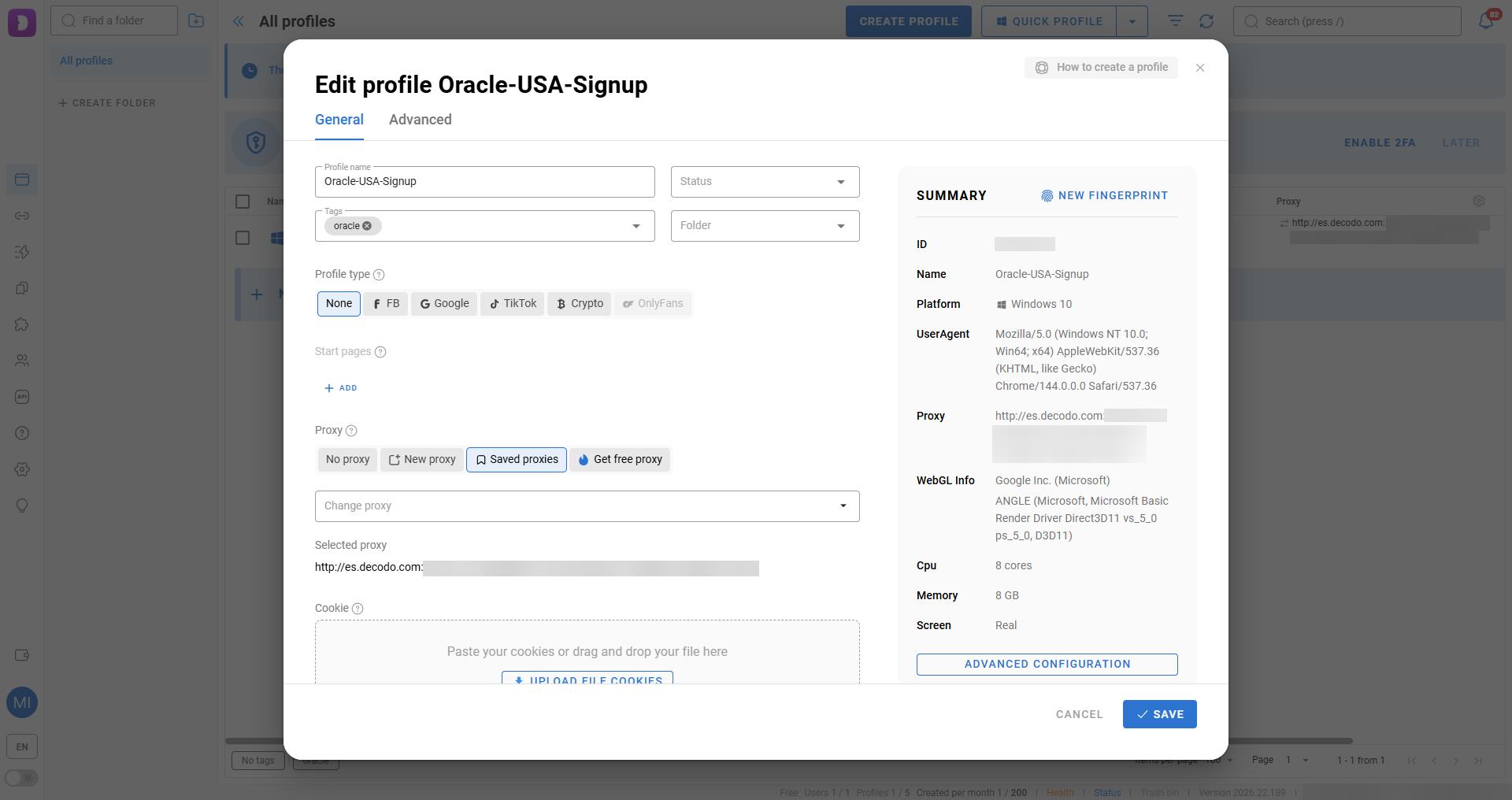 dolphin anty fingerprint config